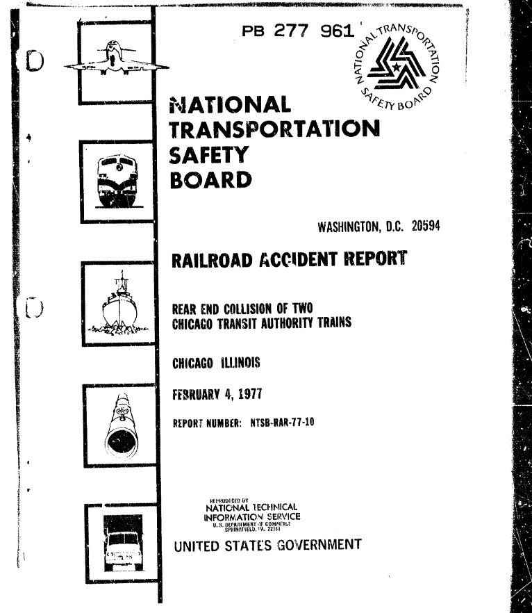 On February 4, 1977, in Chicago, IL, we investigated the twenty-seventh of 154  #PTC preventable accidents:  https://www.ntsb.gov/investigations/AccidentReports/Reports/RAR7710.pdf  #PTCDeadline  #NTSBmwl