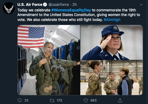 Hope you'll all join the Military Industrial Complex in celebrating yet another Progressive Holiday respeccting Wahmen.I, for one, will celebrate by watching films that fail the Bechdel Test to raise awareness. Anybody up for Master and Commander or The Thing?