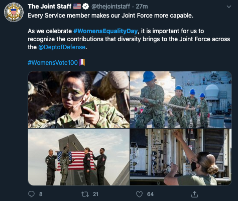 P&W is a member of the leftist activist coalition to pay everybody less so women can feel good.And according to the Joint Staff, "every Service member makes our Joint Force more capable", especially when they get pregnant underway on a 6 month carrier deployment.
