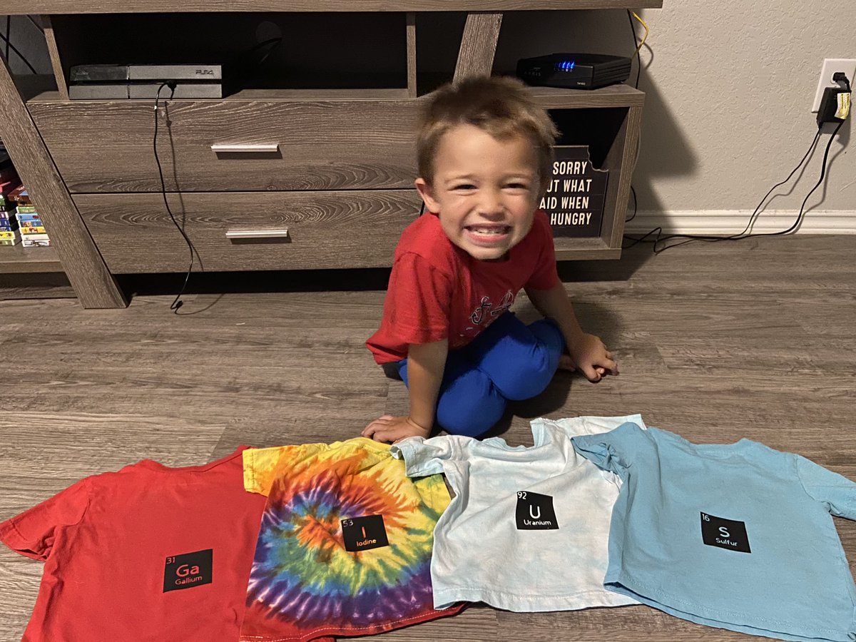 slsotcheff's tweet image. Got to craft with my nephew last night, making throw pillows out of his old shirts with his favorite elements! #diy #cricut #futurechemist