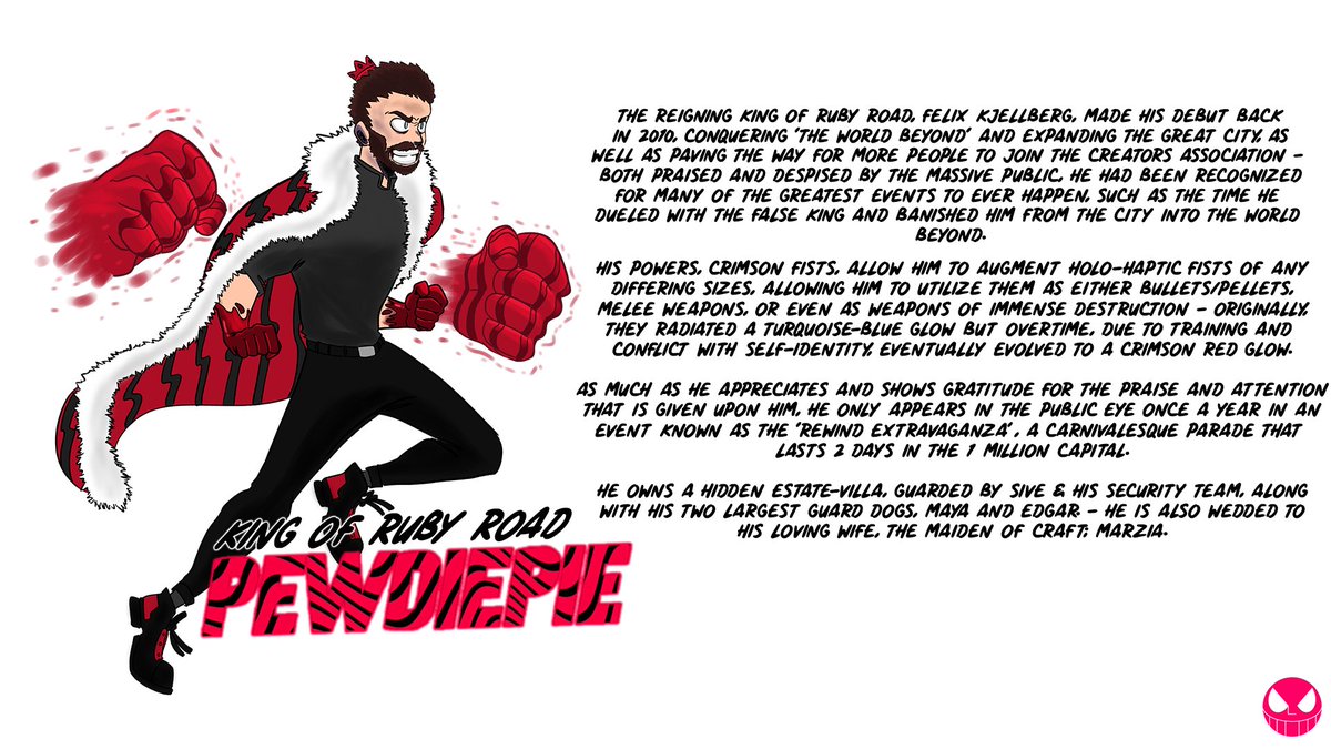 Biography #1 - King of Ruby Road; PewDiePie

[This is probably how I'm going to introduce the next upcoming heroes as well]
#art #drawing #rubyroad