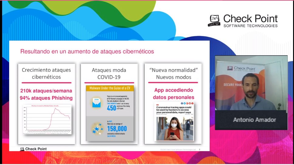 CheckPointLatAm's tweet photo. Ahora en #CheckPointSECURELatam Antonio Amador hablando de #Ciberseguridad en la post pandemia. https://t.co/FzZWTN2X1E