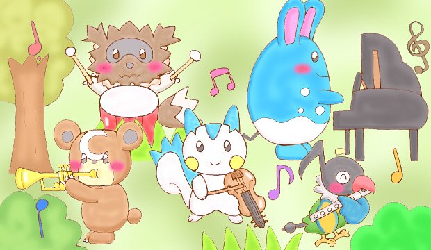 しう Ar Twitter わたしゃ音楽家やまのポケモン 上手に みんなで弾いてみましょう