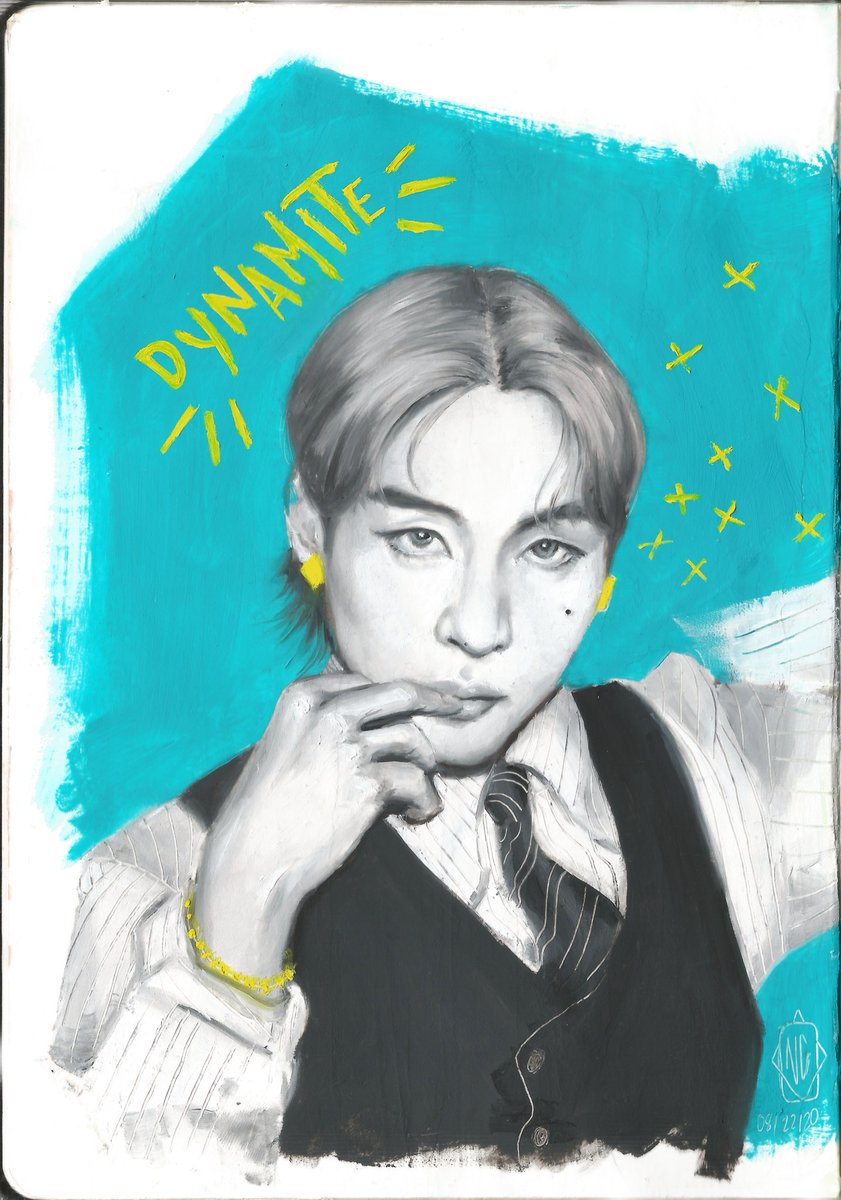 dynamite has been stuck in my head since it dropped, and it pushed me out of a 2-month art block! i HAD to paint tae 🥰
#art #artph #artphilippines #bts #taehyung #oilpainting #sketchbook #blackandwhite #v #fanart #btsfanart #dynamitefanart #traditionalart #traditionalartist