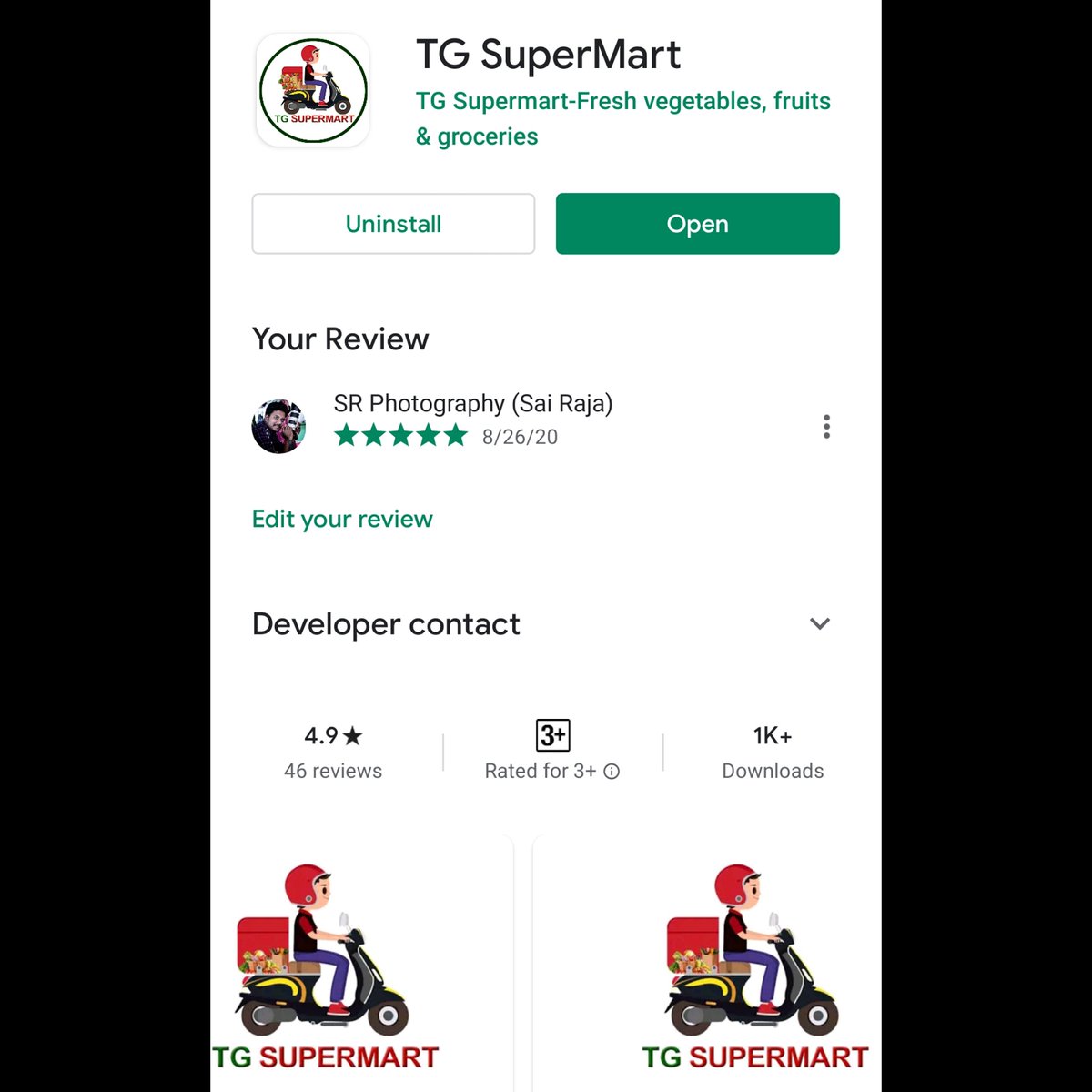 SupermartTg's tweet image. In 28Days 1000+ followers has been downloaded and 500+ order delivered and supported that to in tri cities its not an easy thing we r so much happy and tqsm for ur support i wish u people to continue and follow our app and support us ..

#AppLink - bit.ly/3ihSvRI