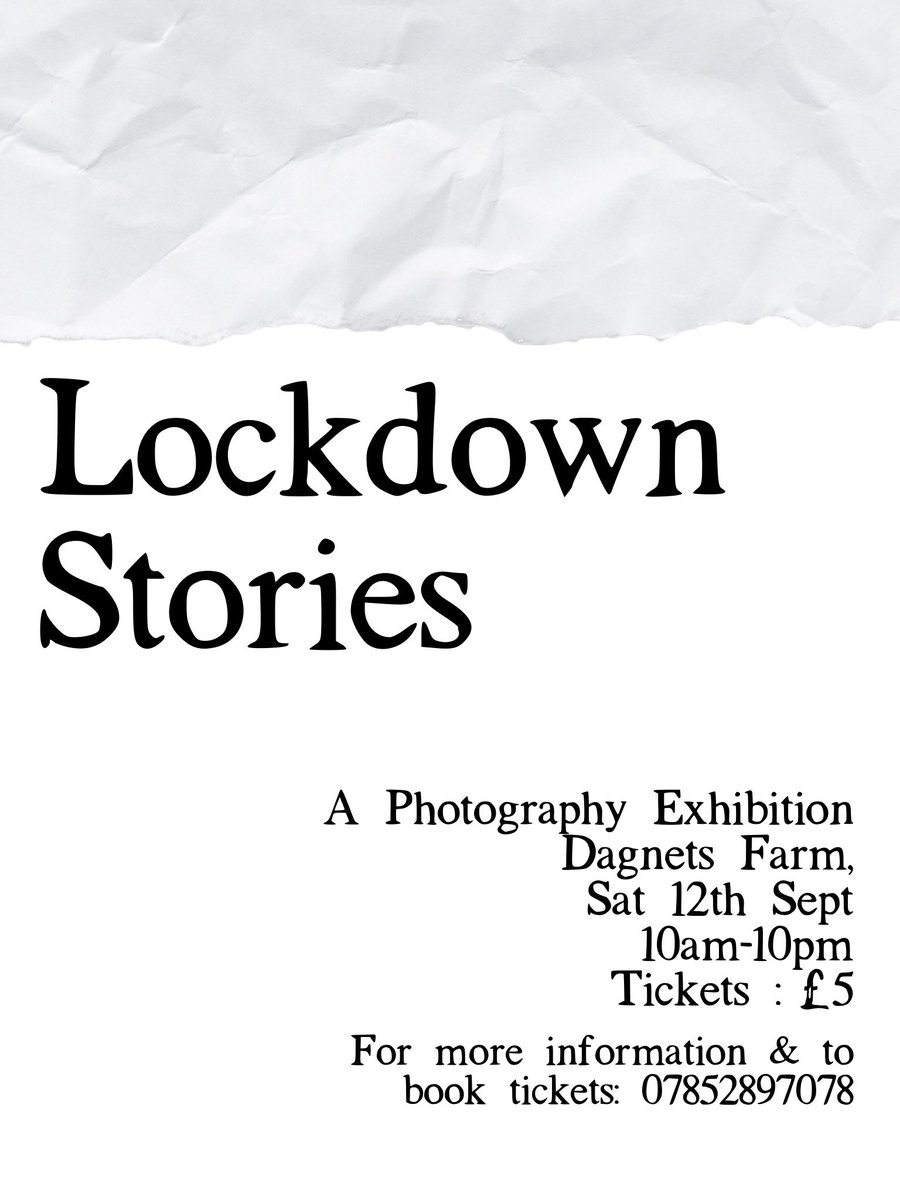 Here we are... our “Lockdown Stories” exhibition booking system is up and running! For more information &amp; to book tickets please call Clare on 07852897078.