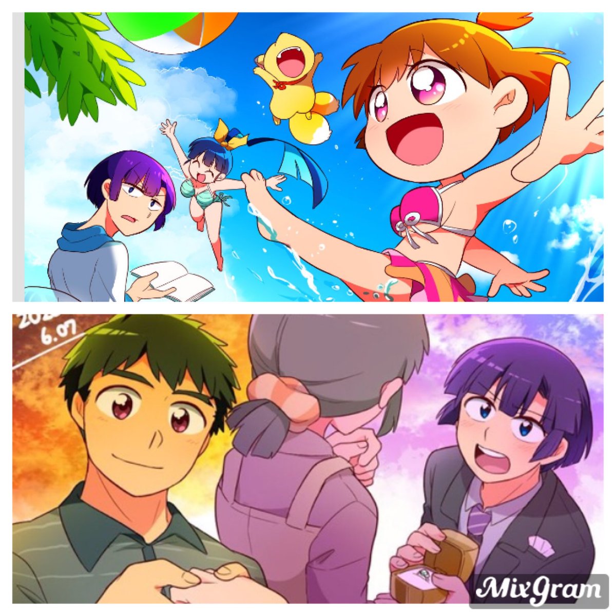 一次創作クラスタフォロー祭 高校生と手下の忍者が大暴れ 登場人物が尽く片思 美濃ぶち子 スカウォクリア の漫画