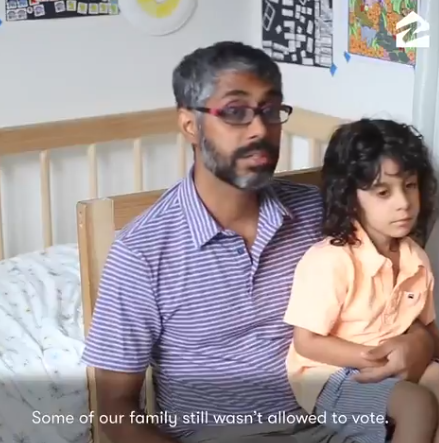 This ungrateful shitskin tells his kids that his wife wouldn't have been allowed to vote.Hey Akshay, did you tell your kids that they're of the highest paid ethnicity in the US, & that pajeets were classified as Caucasian until they agitated for their own category to get GIBS.