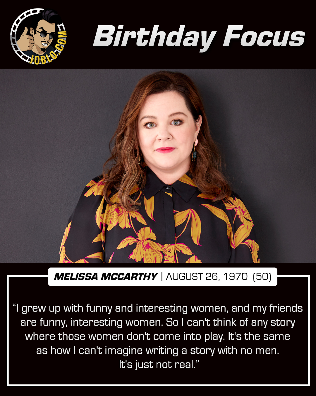 Happy 50th birthday to the hilarious Melissa McCarthy! 