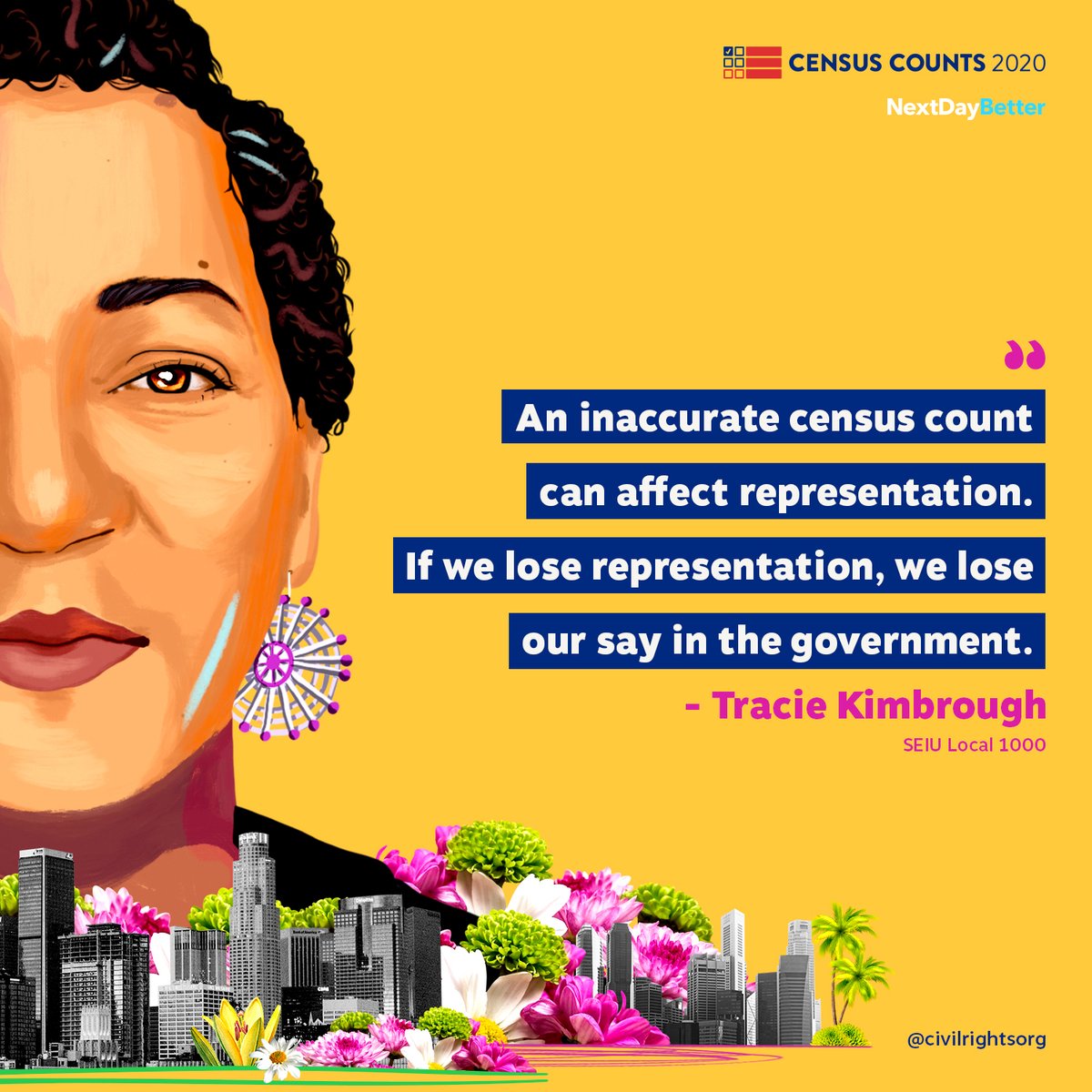 From feeding and housing our communities to ending police brutality, the #2020Census is a tool to secure the resources and political power needed to thrive, not just survive. Everyone counts; #GetCountedNHT today by visiting 2020census.gov