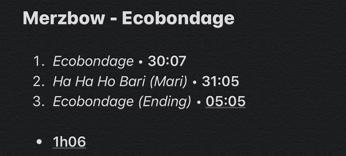 3/107: EcobondageThis project has a similarity with the last one, it’s way more industrial than noisy. There are animal sounds/screams at the beginning and then it becomes more brutal. Sometimes it even looks like an Apocalyptic Dark Ambient record. Stunning.