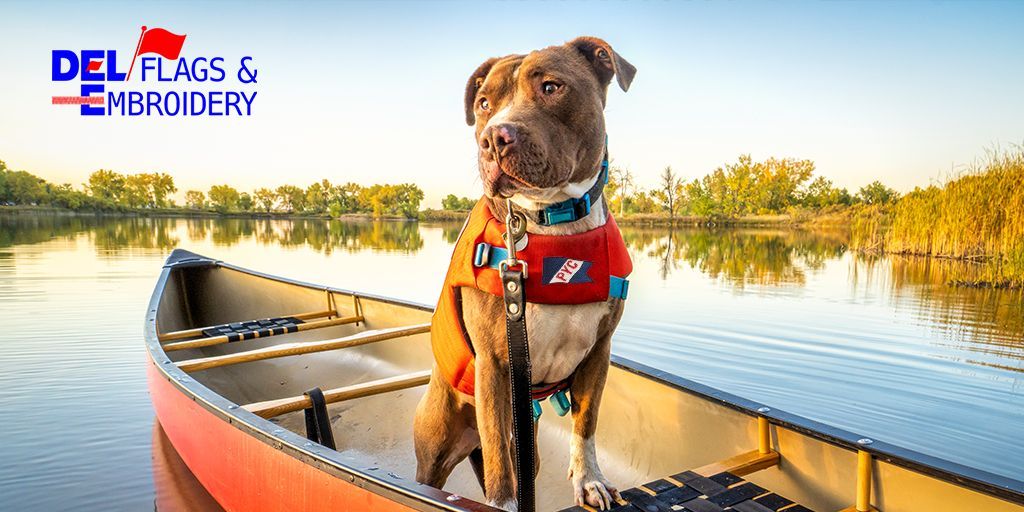 delflags's tweet image. We do custom embroidery (dog not included). #DELFlags #NationalDogDay