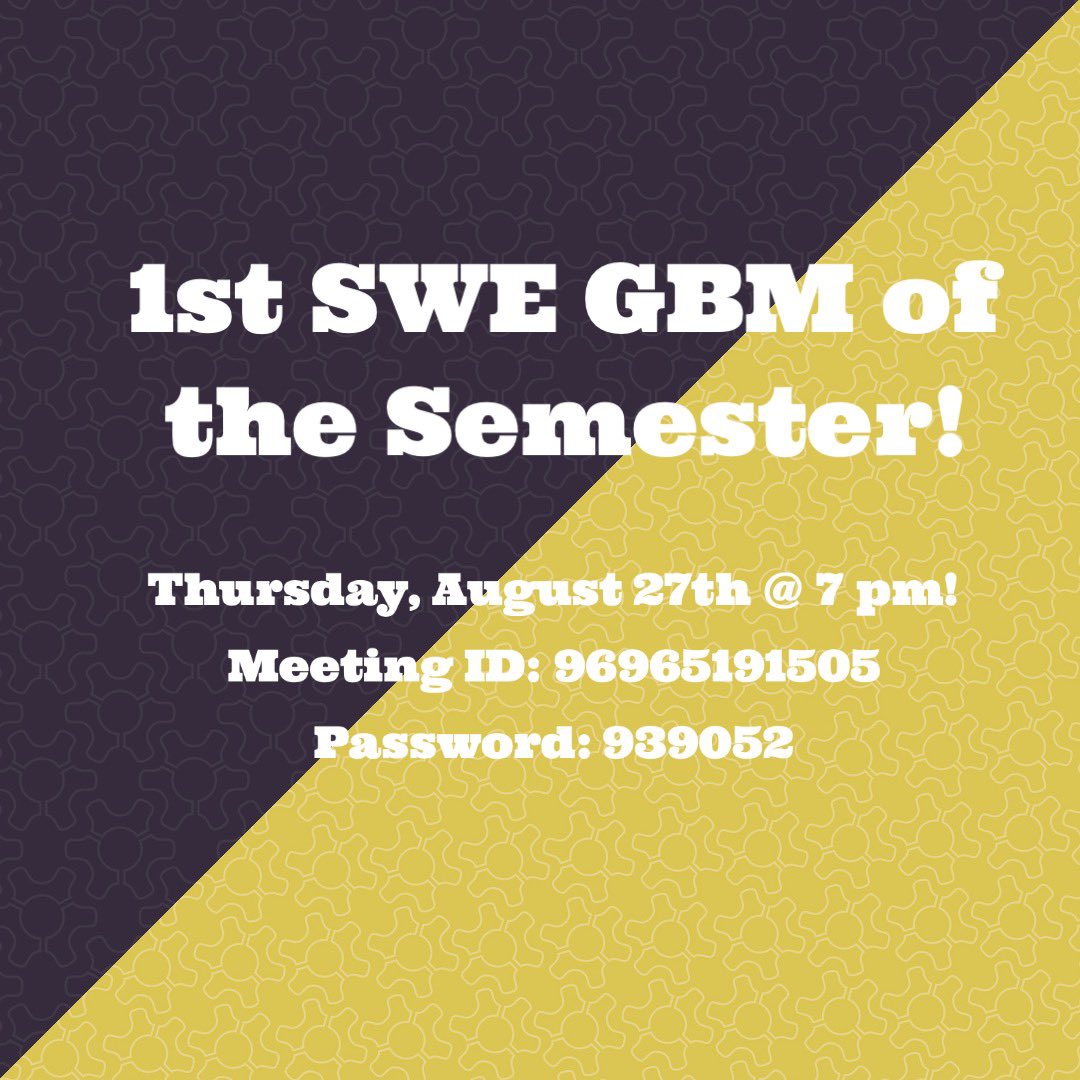 First General Body Meeting of the semester tomorrow! 7 pm!