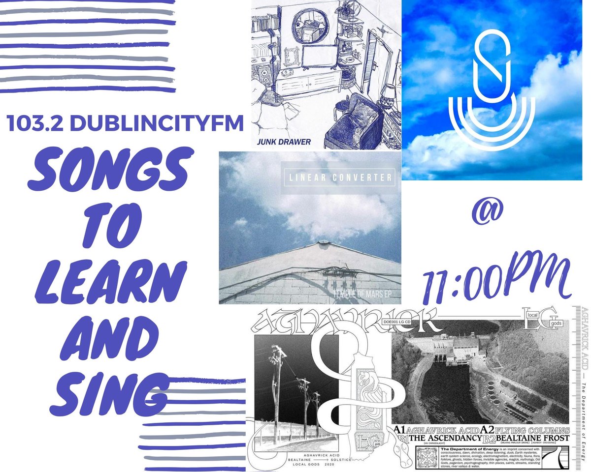 dublincityfm's tweet image. On tonight's #SongsToLearnAndSing at 11:00pm, the programme has tunes from @UnitySurrender, @ConverterLinear, @junkdrawerband, #LocalGods, @the_doe________ and loads more.