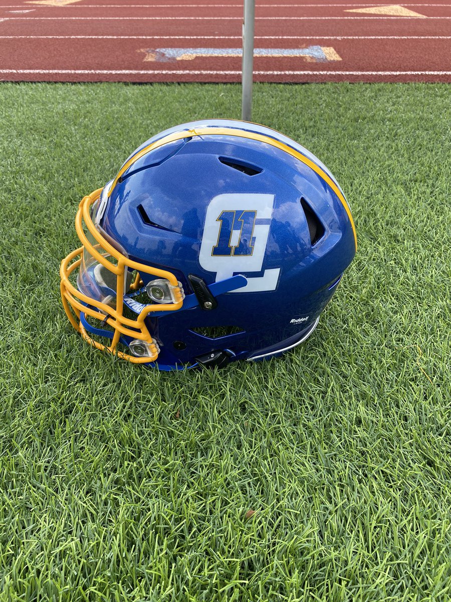 gahannafootball's tweet photo. Official 2020 helmet to honor our Son and Brother Jayshawn Scott!  RIP Gone too soon!! Forever a Lion 🦁 #WeAreLions https://t.co/yRrT4F6HnI