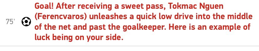 PureFitbaw's tweet photo. Big fan of @FlashScoreCOM description of the assist
#sweetpass https://t.co/JYEDOlDxnD