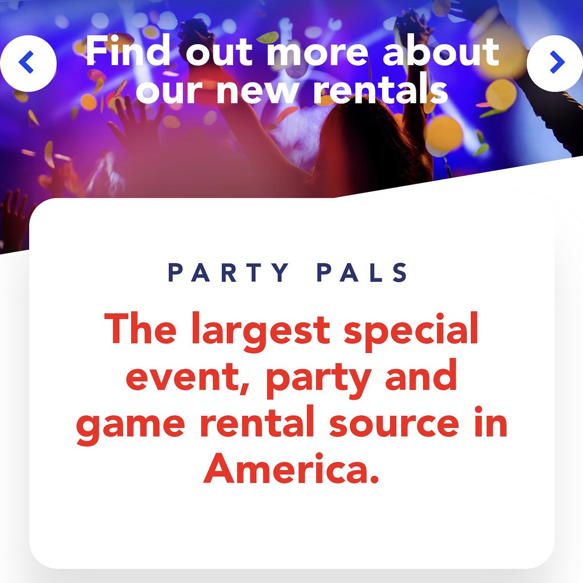 Our New Party Pals Website has launched.. check it out at: partpals.com

Give us a call today for availability, pricing, and booking information..