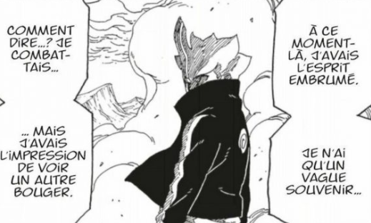 Dans le chapitre 49 Boruto dit que lorsqu'il était possédé par Momoshiki il voyait vaguement ce qui se passait, imaginons donc qu'un jour Momoshiki contrôle à nouveau Boruto et attaque un de ses proches