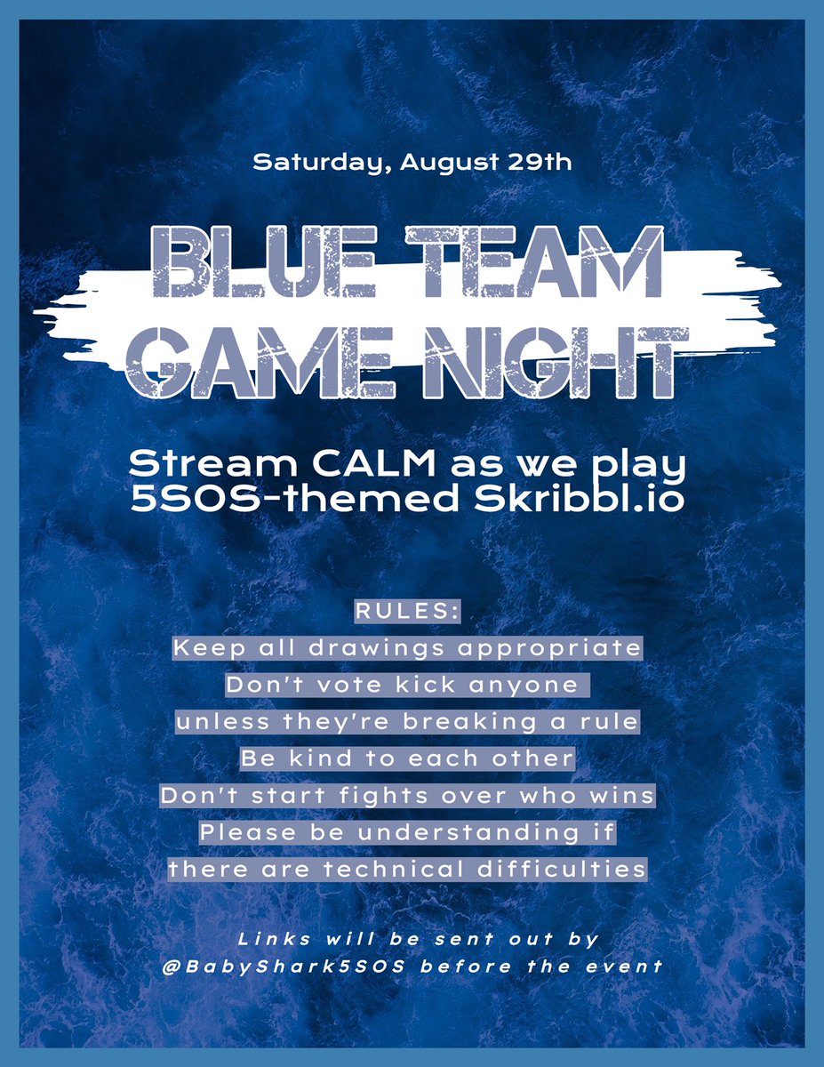 BABYSHARK5SOS's tweet image. ALRIGHT GUYS! Here’s the official form for the Skribblio game night! The one thing that I ask is that you’re understanding if there are technical difficulties as this is my first time hosting an event. forms.gle/sAVm5Usu4j7F98… @blueteamtwit #STREAMNOSHAME #BLUESOS