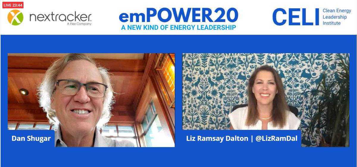 NextpowerInc's tweet image. Regarding #climatechange, "we're going to double-down on our efforts, focus on the prize, and crank on solutions," says #theShug at today's #emPOWER20  Best of luck @LizRamDal and team. To the @Energy_Leaders fellows, we support you. #LeadershipMatters #SOLAR