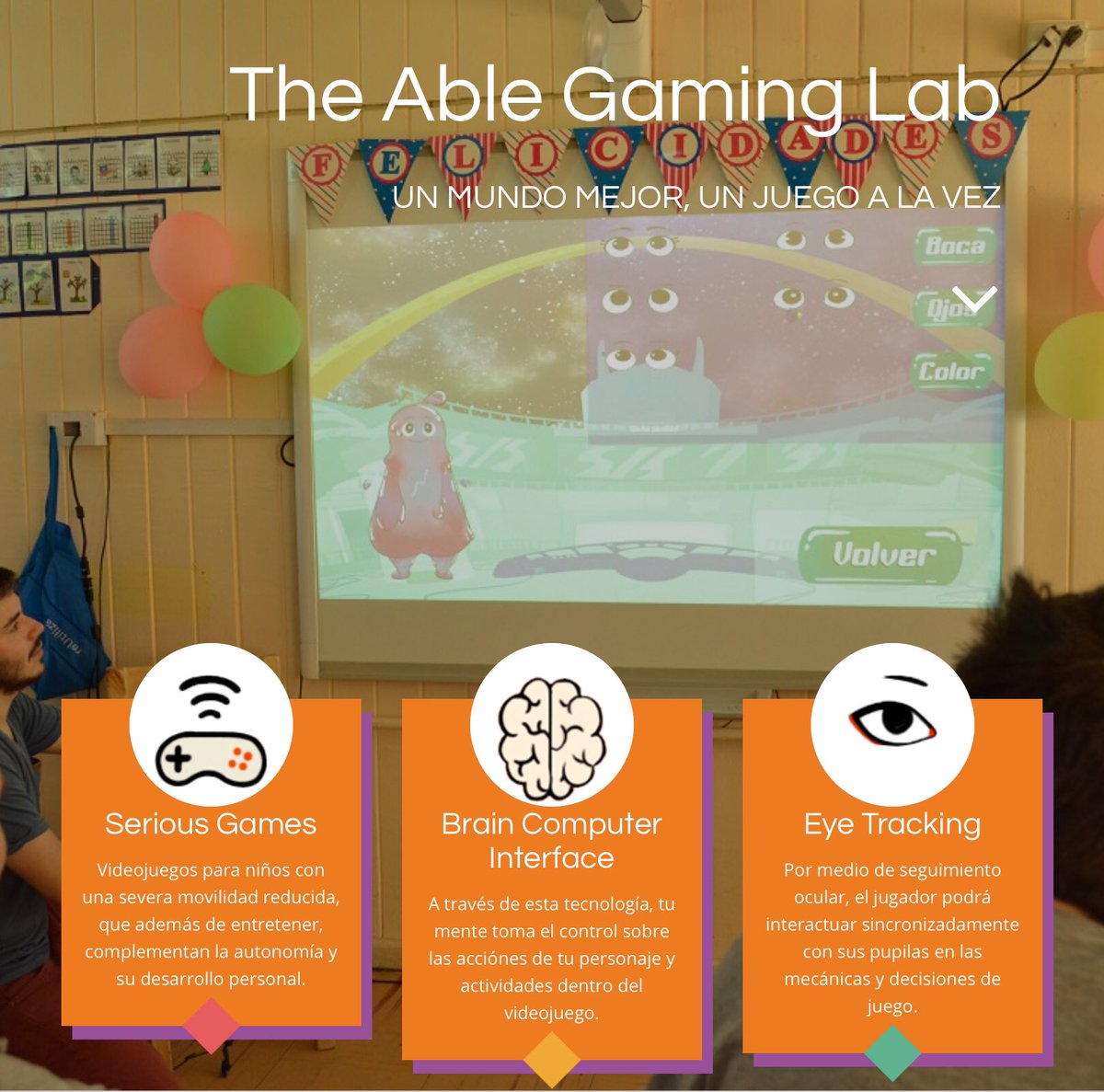 sombradoble's tweet image. Ninmah-Enki, nuevo proyecto de @Tagl_cl, Chile👍
Videojuego diseñado con tecnologías q permiten #accesibilidad (#BrainComputerInterfaces y #AudioRecognition), pensando en problemas severos d movilidad, participarás en #JuegosParalimpicos #WaitForTheGreats 
tagl.cl
