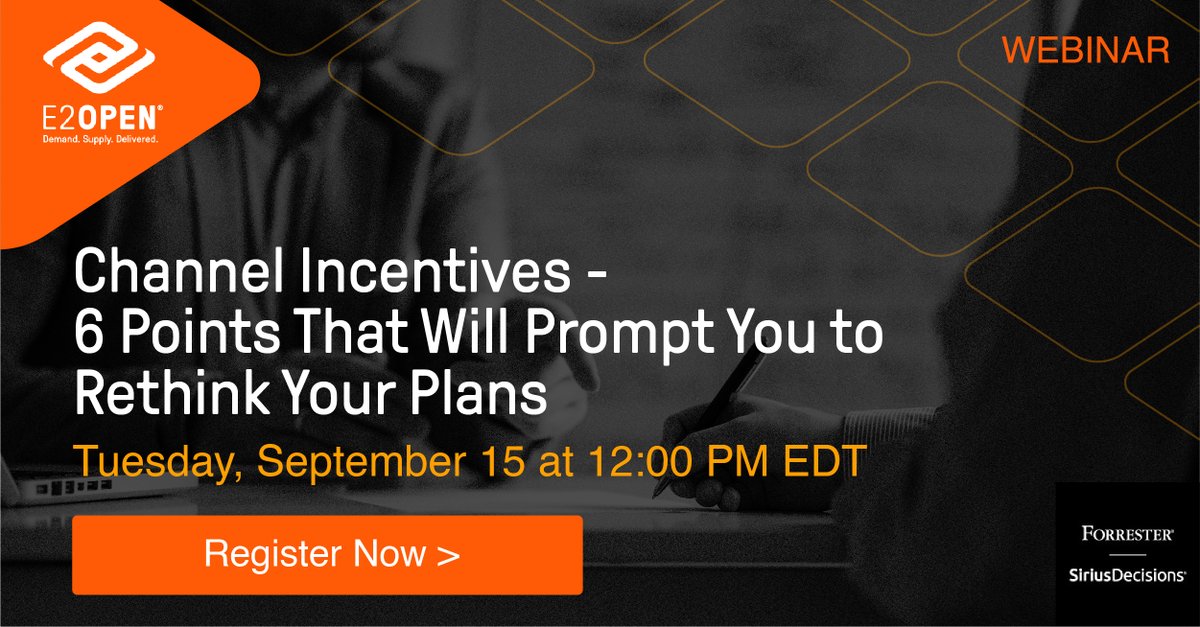 In our upcoming webinar, E2open’s Mike Moore and special guest, Dara Schulenberg from <a href="/forrester/">Forrester</a> SiriusDecisions, will reveal the 6 key findings from the recent Forrester Pulse report. Make sure you save your spot here: bit.ly/3gwNzXy