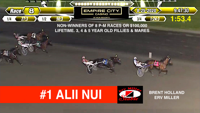 mgallo43's tweet photo. Last night @YonkersRaceway, Brent Holland guided #1 ”ALII NUI” to her first victory of the year in 1:53.4. Trained by @ErvMillerStable and co-owned by “Hurricane” Hannah Miller. Congrats to all the connections! @HannahNic91 #HarnessRacing #EMS https://t.co/ieMadK3Alq