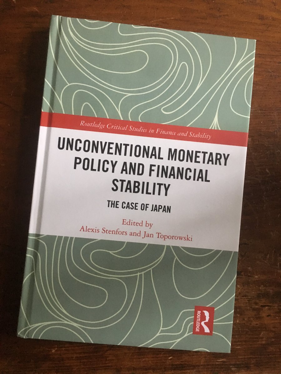 Very pleased to have received my author's copy of the newly published book 'Unconventional Monetary Policy and Financial Stability. The Case of Japan', edited by <a href="/Alexisstenfors/">Alexis Stenfors</a> &amp; Jan Toporowski.

More about the book: routledge.com/Unconventional…