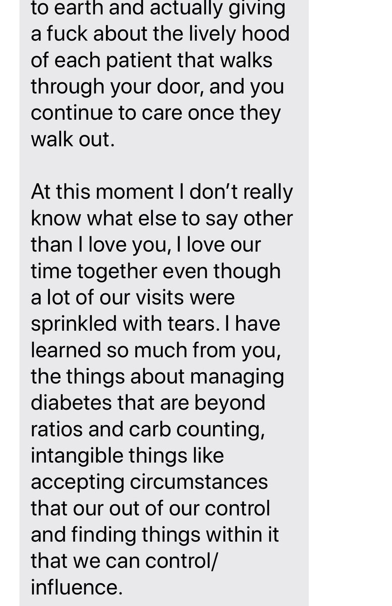 But, then, I get a text from a patient I’ve known since 2003. And I know that kids with diabetes are going to be just fine as adults even if their A1c doesn’t show it now.  @MelindaMWedding  @DiabeticDadUK  #type1diabetes