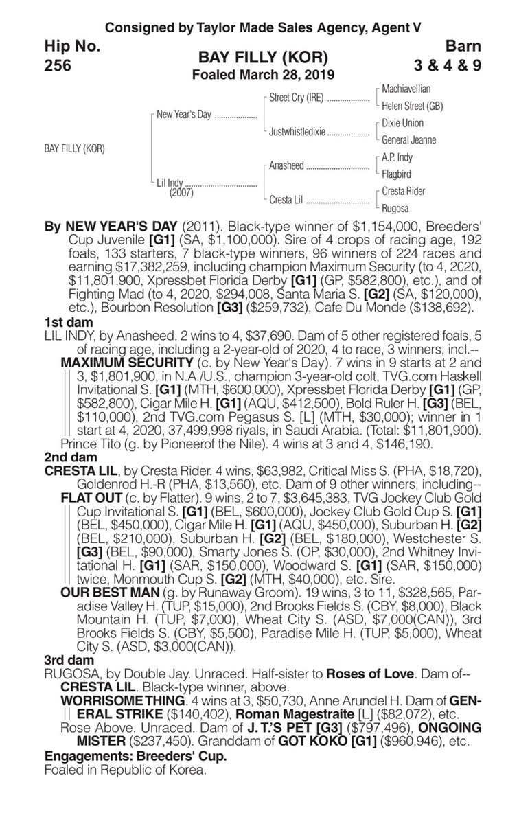 A full sister to @TVG Pacific Classic Winner, Maximum Security, sells day 2 of <a href="/keenelandsales/">Keeneland Sales</a> September consigned by <a href="/TaylorMadeSales/">Taylor Made Farm</a> <a href="/TaylorMadeMark/">Mark Taylor</a>