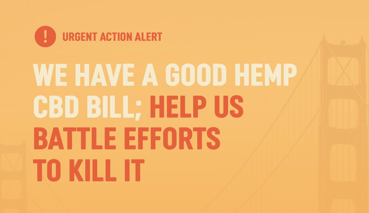 HempRoundtable's tweet photo. We are excited to report that after late night, intense negotiations with Governor @GavinNewsom's team, we have a deal in #California! It's good for #hemp farmers, small businesses and #CBD consumers.

Unfortunately, there are malign efforts emerging that are trying to kill it‼️ https://t.co/eJsUhYLcrD