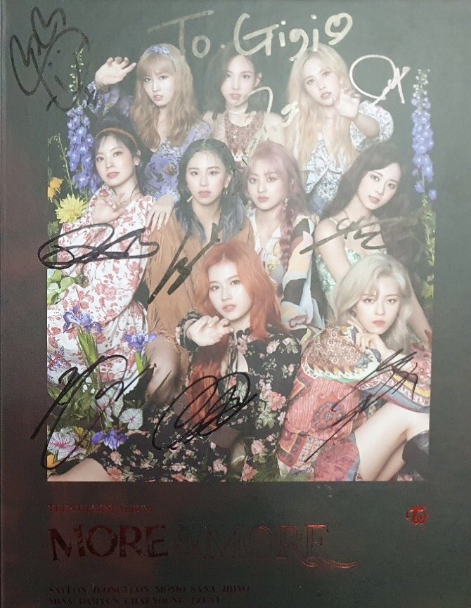 chieffangirl's tweet photo. I have so many stuff stuck in KR 🇰🇷 One of them is this. Covid sucks 😔 #twice #MoreandMore #autographedalbum Thank you girls! 🙇‍♀️ @JYPETWICE https://t.co/thqxsiDqWz