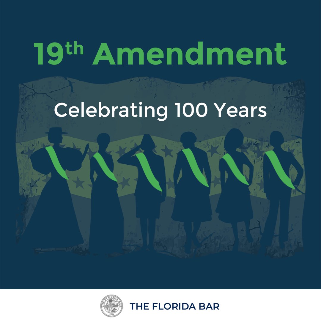 So join us in toasting this milestone as *100 YEARS* ago the U.S. ratified the 19th Amendment, paving the way for women to vote in our nation’s elections. And on the centennial, we honor their momentous sacrifices, achievements, and enduring legacies: https://floridasuffrage100.org/ 