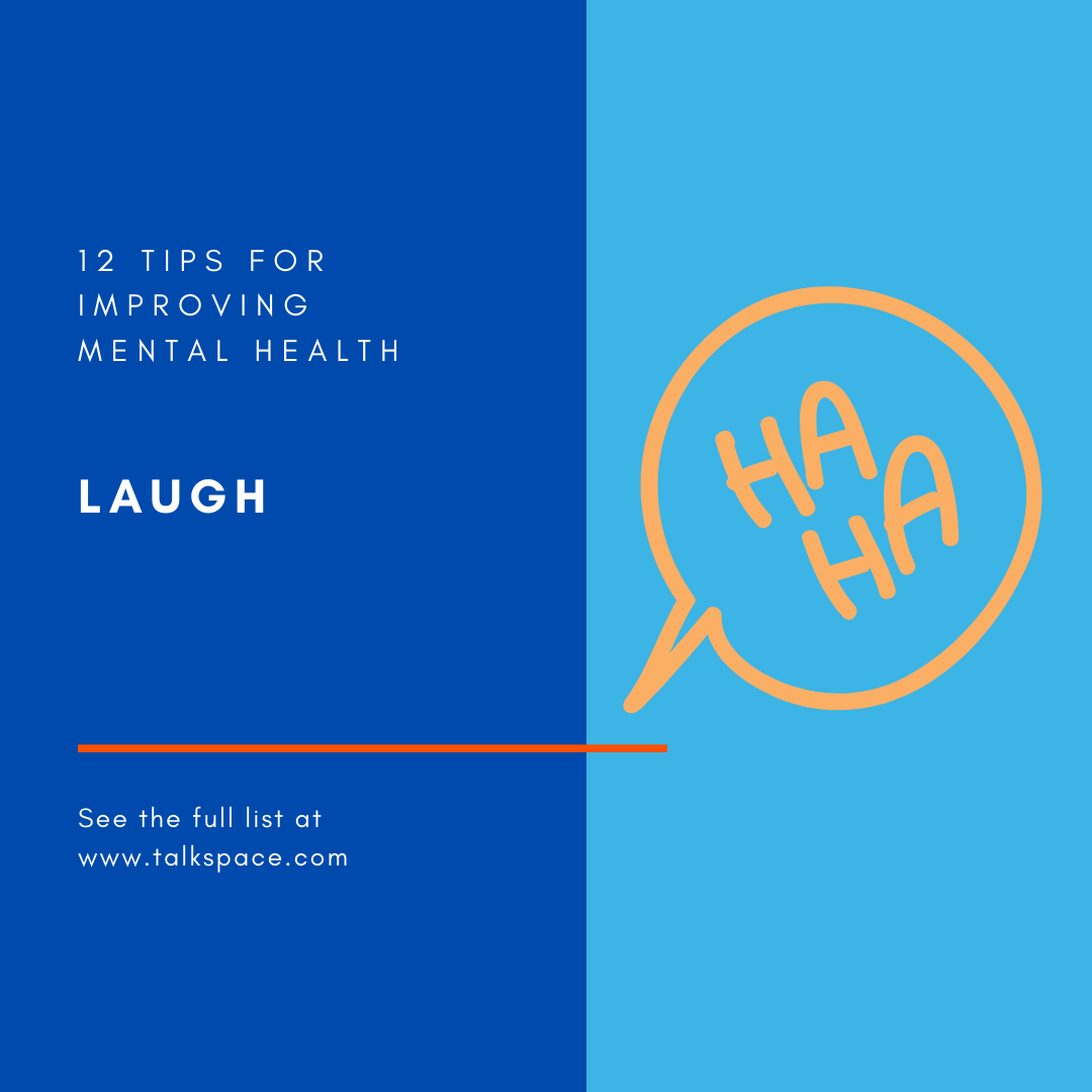 FirstStep4HELP's tweet photo. 12 Tips for Improving #MentalHealth: #6 Laugh Out Loud. Laughter really is the best medicine. Every time we laugh, our brains release dopamine, a chemical that makes us feel happy. Call a funny friend, watch a show that makes you laugh, read a funny book. 
https://t.co/tHNB4RJaqE https://t.co/0PzjW9XKUb