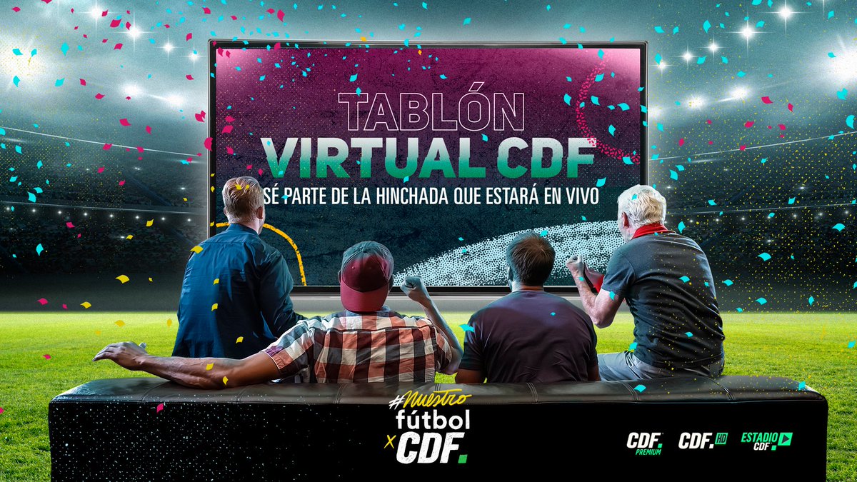 🤩⚽🇨🇱 ¡Inscríbete para ser el jugador número 12! 

Buscamos a los hinchas más fieles que quieran apoyar a su equipo en las transmisiones en vivo de CDF.

¡Llena el formulario, participa y alienta desde tu casa! cdf.cl/tablonvirtual