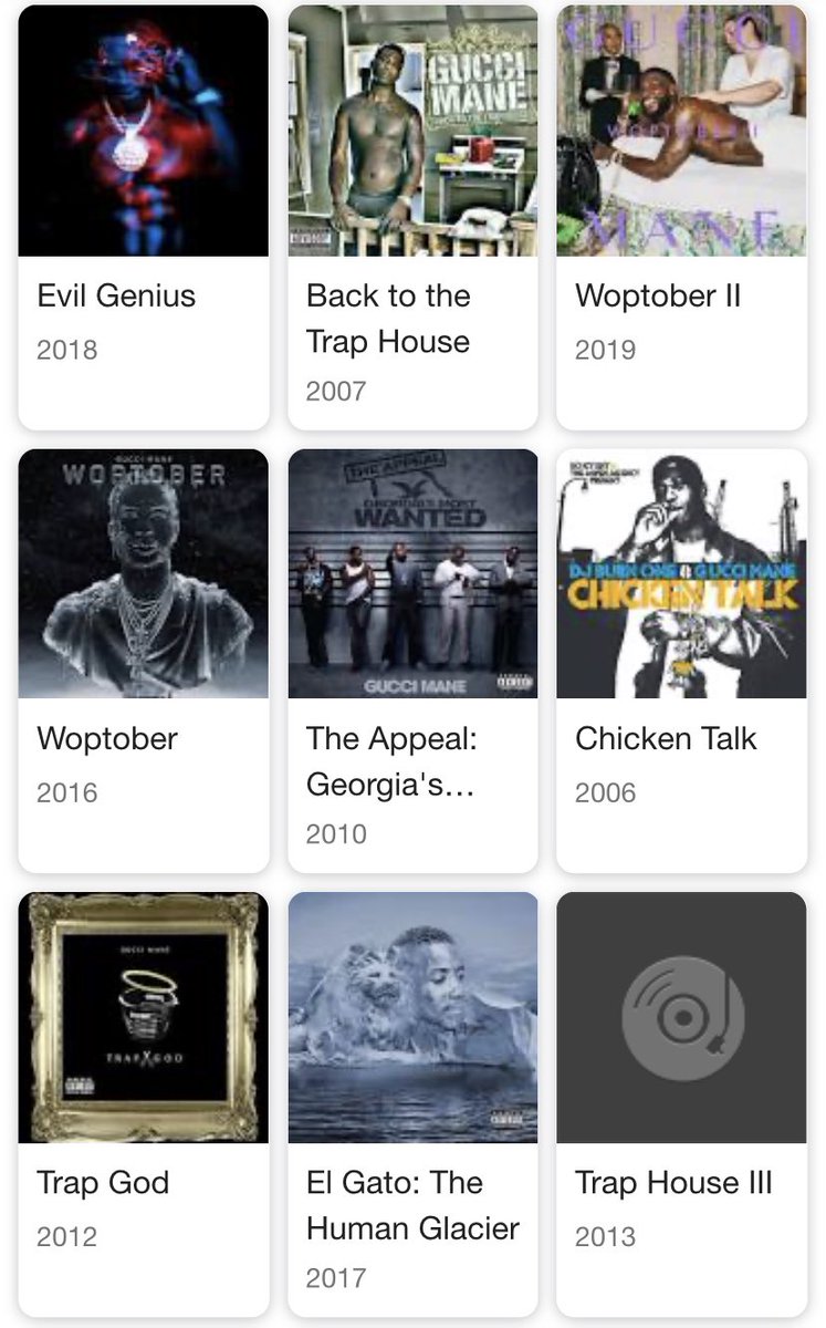 How Gucci Mane fans see his discog (a thread)