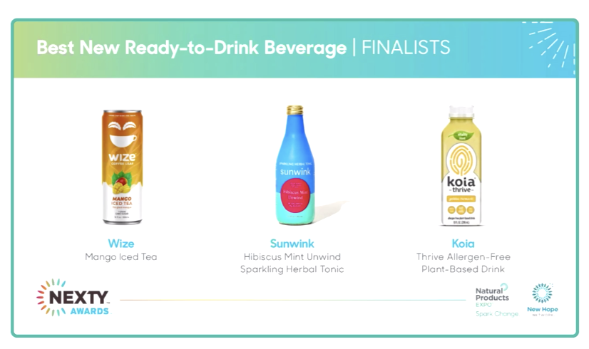 KrystensKitchen's tweet photo. YASSS! Love @drinkkoia and @drinksunwink!! congrats! haven't tried @drinkwize yet. #newhopenetwork #sparkchange #expoeast @newhopenetwork @NatProdExpo #nextyawards #nextyfinalist https://t.co/ZeQEiFEkNJ