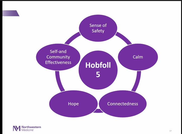 Here are 5 things people &amp; communities can do to restore #wellness in the pandemic. 

1. Sense of safety ❤️

2. Self and community effectiveness 💪

3. Hope - silver lining 🌤️

4. Connection 👋

5. Calm 🧘‍♀️

- Dr. Agarwal #UNMCPsychGR #MedTwitter #PsychTwitter #MentalHealthMatters