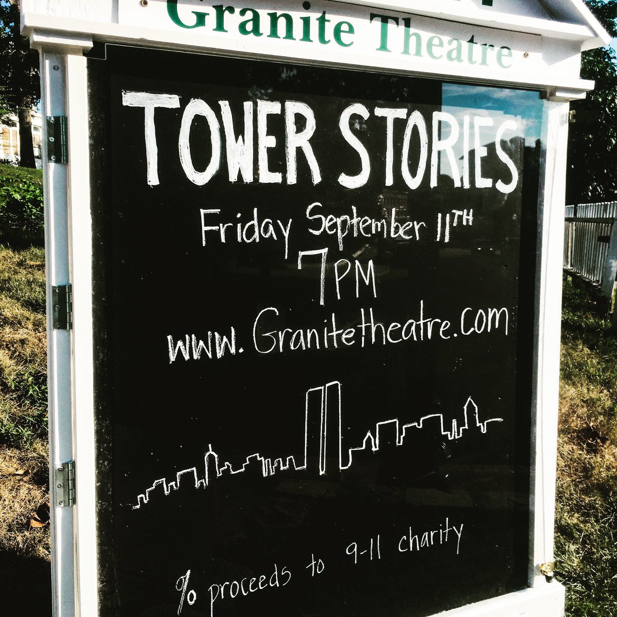 Big news coming this Friday! Our third online/pandemic production is just around the corner! #granitetheatre #westerlytheatre #rhodeislandtheatre #towerstories #firstreaponders #supportlocaltheatre #september11