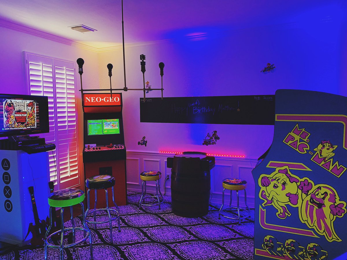 GameFlashEvent1's tweet photo. Had a blast setting up an arcade style event at a residential home! Can’t go out during COVID? We’ll bring the games to you!
•
#gameflash #gameflashevents #arcade #arcadegames #mspacman #neogeo #guitarhero #ps2 #arcadeparty #gamersunite #gamerguy #gamergirl #arcaderentals #atx https://t.co/q8uVizBQwu
