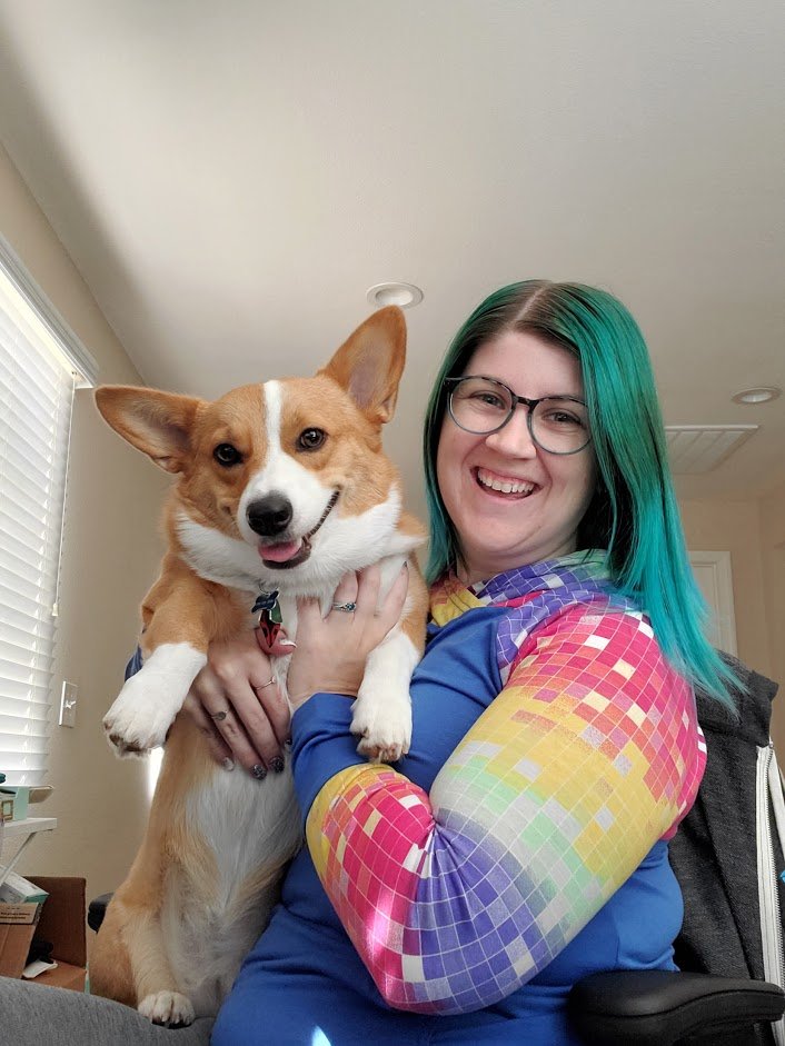 Madi and Arlo from the Lore Team! Also found in-game during the WoW anniversary event in the Caverns of Time at the Timely Trinkets vendor tent. (Historian Ma'di and Corgi Pup, respectively)