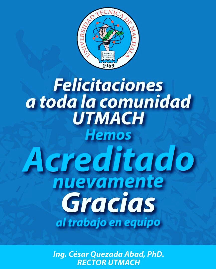 pdceutmach's tweet photo. Hoy tenemos excelentes noticias familia #Utmach #cienciasexperimentalesutmach #docenciaeninformatica https://t.co/M6FQVHGuxi