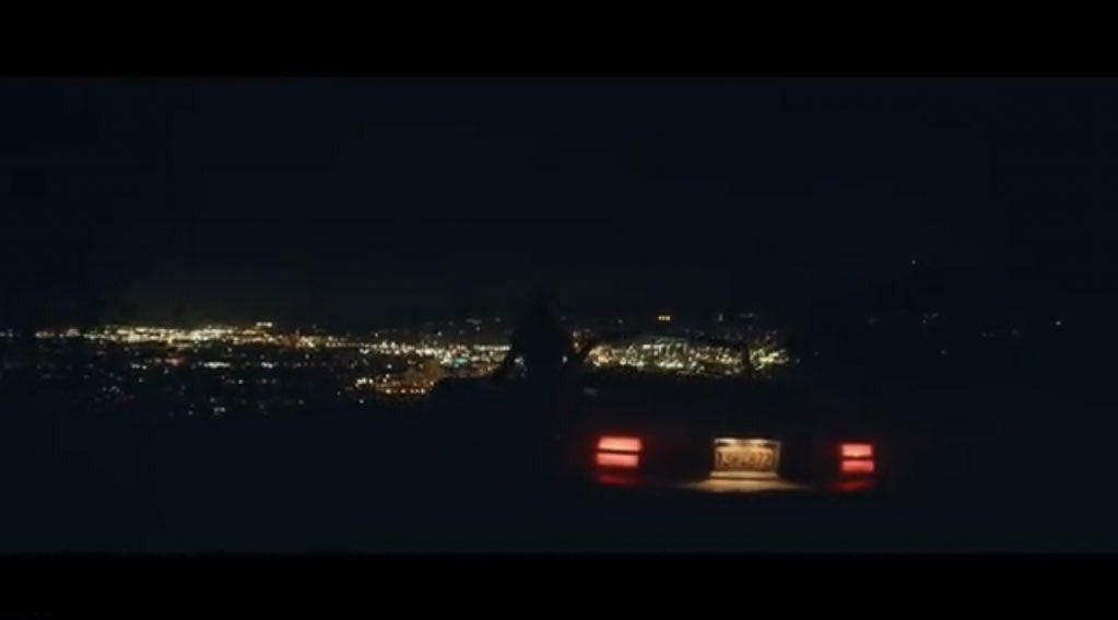 As you view the car in front of him it almost looks identical to this part in Boyfriend as Selena gets into her car.