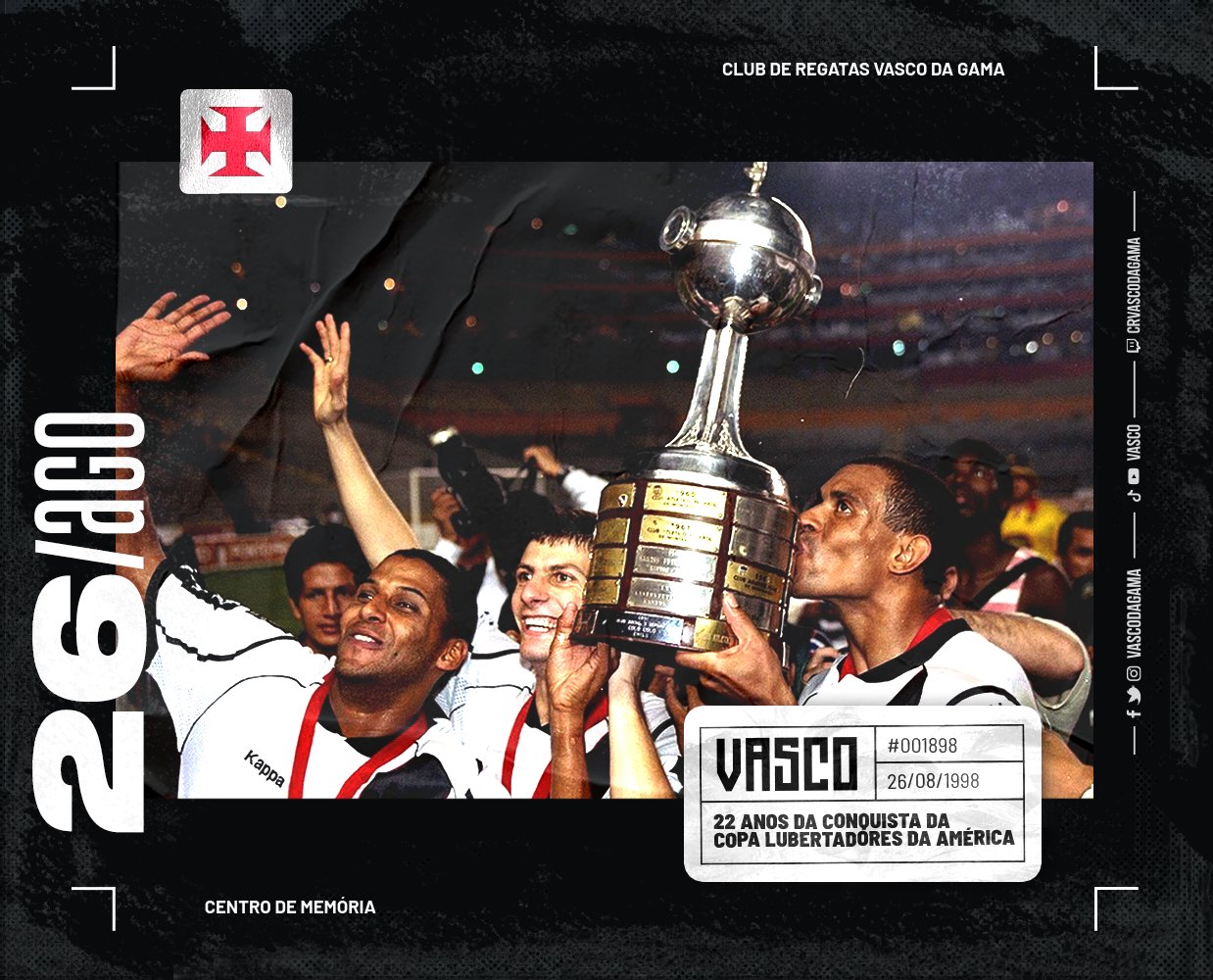 Vasco Tri Campeão Sul Americano 48 98 2000