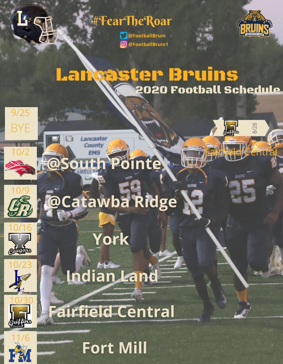 Varsity Bruins Schedule #FearTheRoar