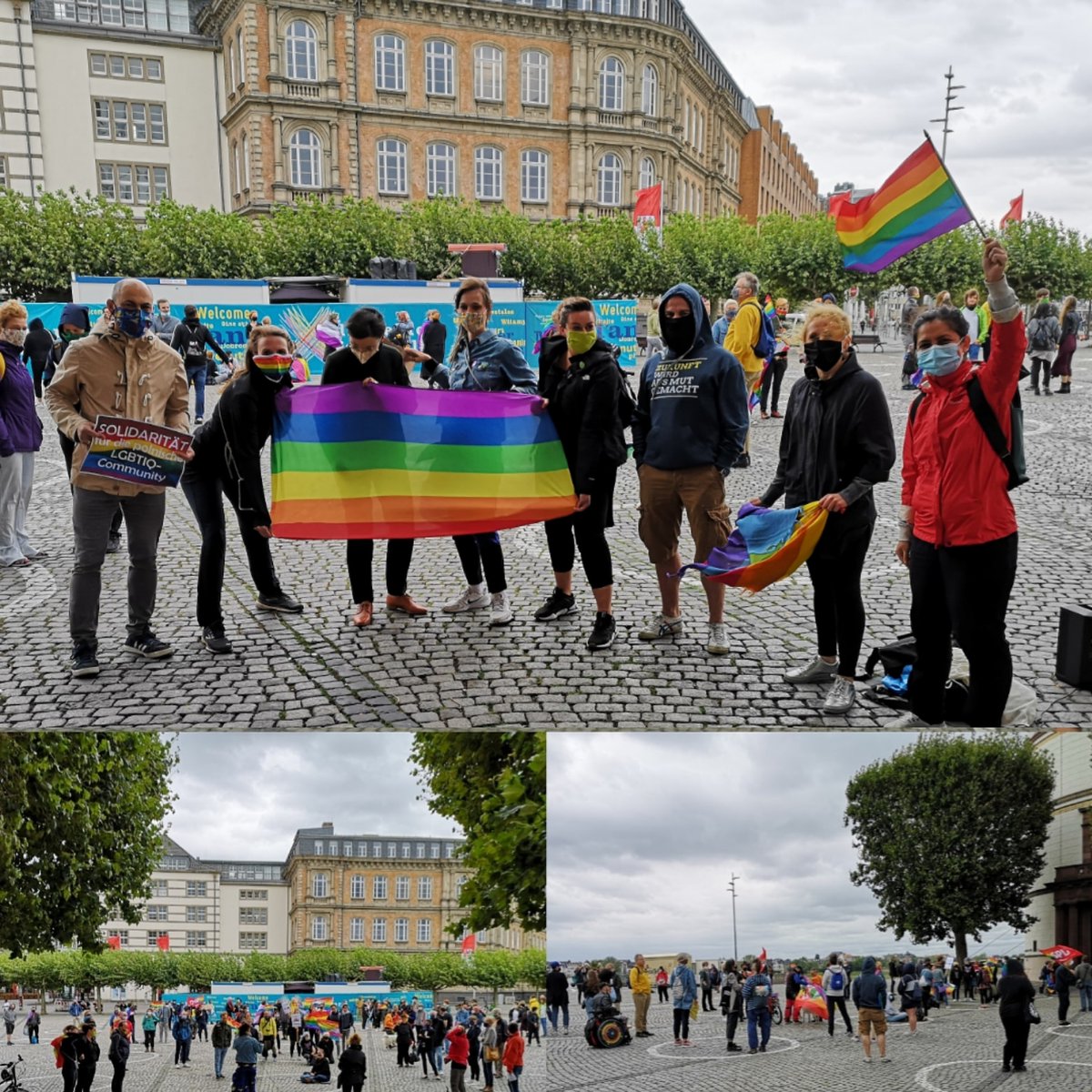 Die Queer Solidarnocs Demo auf dem Burgplatz. #queerSolidarnosc #Margot #dus2608