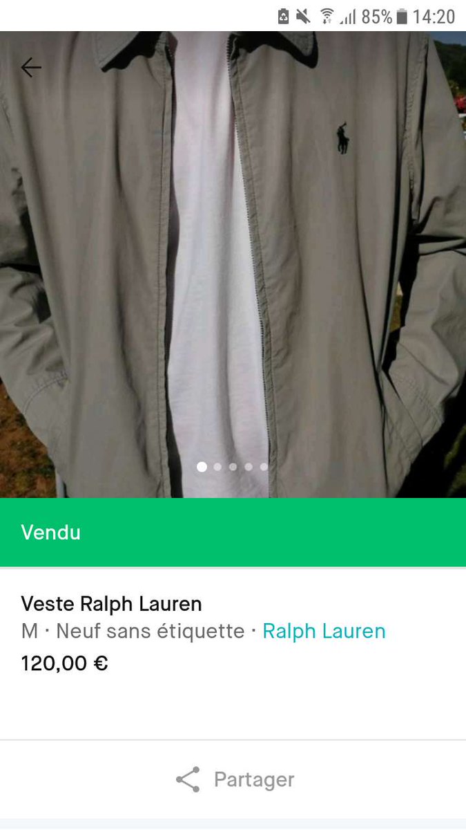 1) Les vestes Ralph Lauren (Harrington)Prix d'achat : 20 à 40€Prix de vente : 80 à 150€Prenez toujours ces vestes en taille S et M, car elle taille large.Voici une de mes ventes récentes (achetée 30.23€ avec les frais de port):