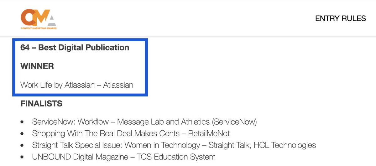 That feeling when... 😁 High-fives to all my @Atlassian teammates who help make Work Life a favorite with readers *and* industry experts like @CMIContent. 💪