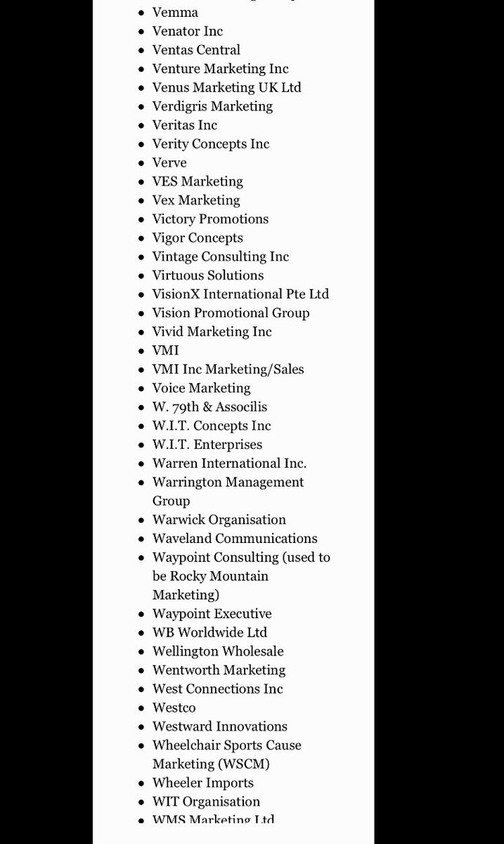 They also make you relocate if you have to and say they’ll give you a grant to help for start living costs which they don’t, so then you’ve wasted time and money. The list is VERY LONG so if you apply for a job, this list is alphabetical anyways, check if the company is on it