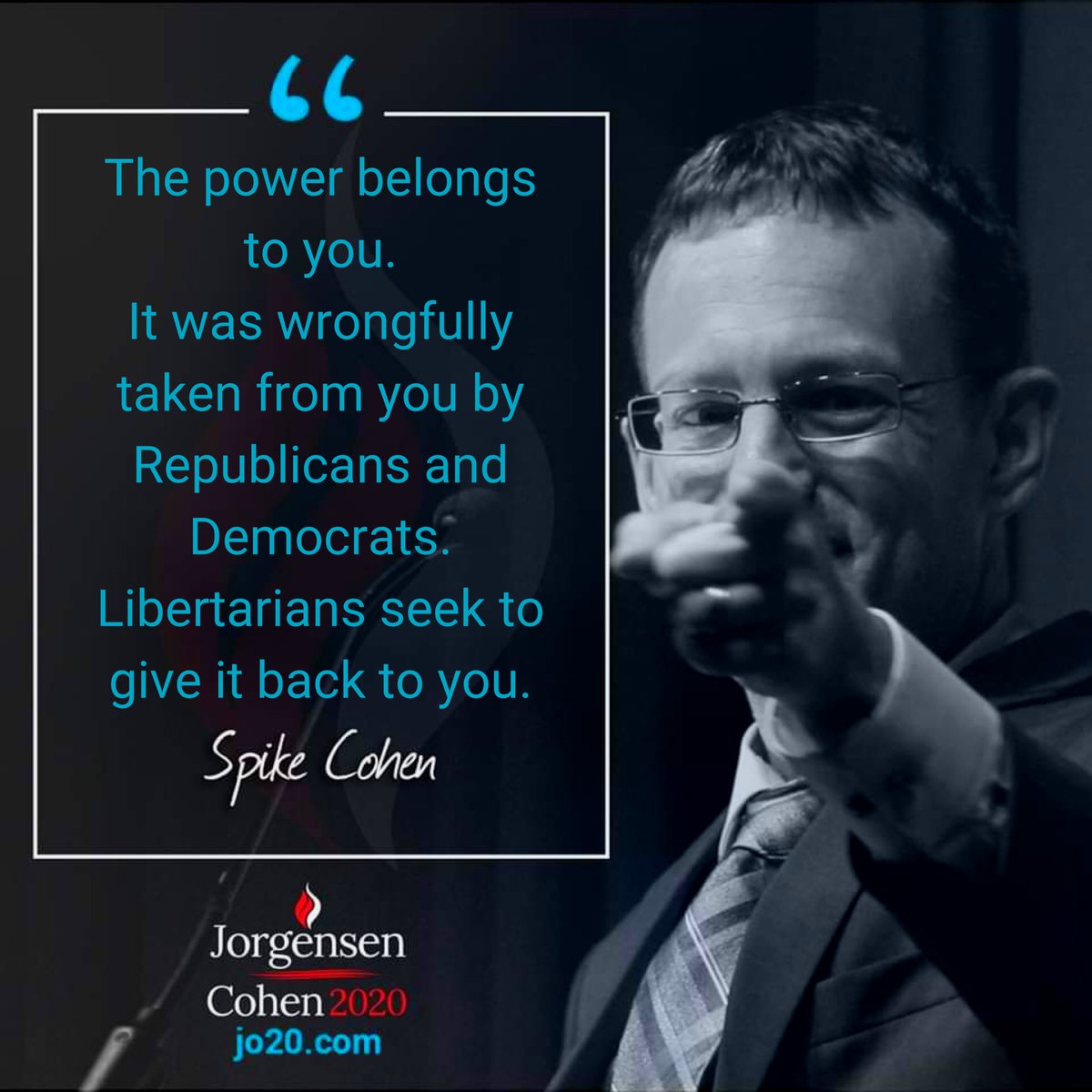 Spike Cohen On Twitter Jo Jorgensen And I Want To Put The Power In The Hands Of The People You Can Help Us Get There Contribute To The Campaign Here Https T Co Pq7qac3nck Https T Co Lx5e5ieheh